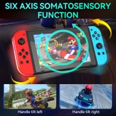 JOY 02 RGB Işıklı Bluetooth Oyun Kolu Yeşil Mavi Nintendo Switch Uyumlu - 10