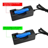 18650 Pil Şarj Cihazı 4.2V 650mA ABD Priz Siyah - 4