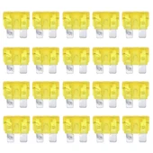 100 Adet Mini Otomobil Bıçak Sigortası 20 Amper DC 12 Volt Sarı - 5