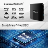 TX3 mini Plus Android 11 Smart TV Kutusu Amlogic S905W2 Dört Çekirdek 2GB RAM 16GB Depolama 24GHz WiFi EU Priz - 5