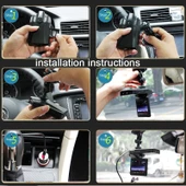 2.5 İnç Ekranlı Yüksek Çözünürlüklü Araç Video Kaydedici Siyah 6 LED Işık AVI Format SD Kart Destekli Döngü Kayıt - 9