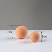 7cm ve 5cm Yuvarlak Top Geometrik Küp Fotoğraf Arka Plan Köpük Dekor Ten Rengi - 2