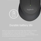 Logitech M280 Kablosuz Optik Mouse 2.4GHz 3 Tuş 1000DPI Siyah - 6