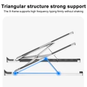 Lenovo Thinkplus Masaüstü Katlanabilir Laptop Standı Gri - 4