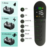 T15 Su Geçirmez Titreşimli ve Şoklu Elektronik Köpek Eğitim Tasması Siyah - 2