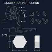 3 Parça LifeSmart Yaratıcı Geometrik Kuantum Lamba Seti Tabanlı Akıllı APP ve Ses Kontrollü - 10