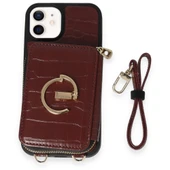 İPhone 11 Uyumlu 3 Parça Çanta Cüzdan Askılık Set Kılıf - 9