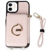 İPhone 11 Uyumlu 3 Parça Çanta Cüzdan Askılık Set Kılıf - 1