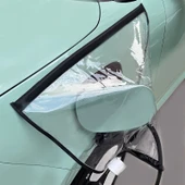 Elektrikli Araç Şarj Portu Manyetik Şeffaf Yağmur Örtüsü Siyah - 1