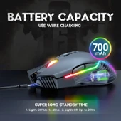 ONIKUMA CW905 Kablosuz RGB Aydınlatmalı Siyah Mouse - 4