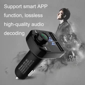 HY82 Hızlı Şarj Versiyonlu Çift USB Bluetooth Araç MP3 Alıcısı - 5