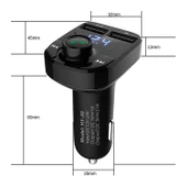 HY82 Hızlı Şarj Versiyonlu Çift USB Bluetooth Araç MP3 Alıcısı - 3