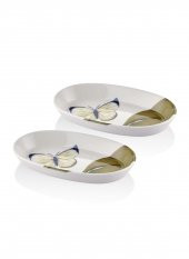 The Mia Blanche Çukur Servis Tabağı 2 li Set 26x15 cm BLN0009 - 2