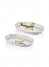 The Mia Blanche Çukur Servis Tabağı 2 li Set 30x17 cm BLN0008 - 1
