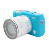 PULUZ Yumuşak Silikon Kamera Kılıfı FUJIFILM X-A3 X-A10 Mavi - 2