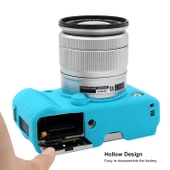 PULUZ Yumuşak Silikon Kamera Kılıfı FUJIFILM X-A3 X-A10 Mavi - 7