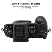 Sony A9 ILCE-9 A7 III A7R III Uyumlu Siyah Yumuşak Silikon Kamera Kılıfı - 5