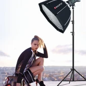 TRIOPO S55 55cm Çaplı Petek Izgaralı Sekizgen Softbox Reflektör Difüzör - 7