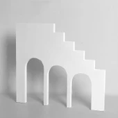 Sahne Üçlü Ahşap Kemer Geometrik Çokgen Fotoğraf Çekim Aksesuarı - 1