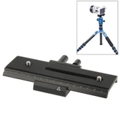 2 Yönlü Makro Odak Raylı Kaydırıcı Uzun Tip Tripod Başlık Plakası Siyah - 1