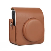 FUJIFILM Instax Mini 40 Tam Korumalı Retro PU Deri Kamera Çantası Kahverengi - 4