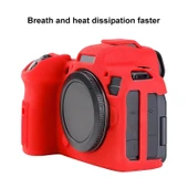 Canon EOS R6 Litchi Dokulu Siyah Yumuşak Silikon Kılıf - 5