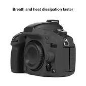 Nikon D600 D610 Uyumlu Siyah Yumuşak Silikon Kamera Kılıfı - 6