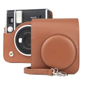 FUJIFILM Instax Mini 40 Tam Korumalı Retro PU Deri Kamera Çantası Kahverengi - 1
