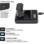 Sony NP-FZ100 Çift Kanal Dijital LCD Ekranlı Pil Şarj Cihazı USB Portlu ILCE-9 Uyumlu - 5
