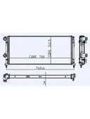 MOTOR RADYATOR DOBLO 1,3 / 1,9 JTD YM BRAZING (KLIMALI KLIMASIZ) / (1 SIRA ALB SISTEM) (700X312X34) - 1