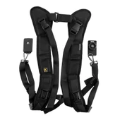 Hızlı Çift Omuz Askısı DSLR 2 Kamera için QS-B 1/4 Siyah - 2