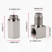90 Derece Araç Oksijen Sensörü Boşluk Aparatı Motor Işığı CEL Kontrol Mini Katalitik Konvertör M18 x 1.5 - 4