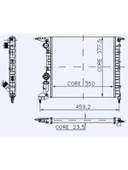 MOTOR RADYATOR CLIO 1,2 1,2I KLIMASIZ (2 SIRA AL+PL) / (350X378X23,5) - 1