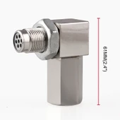 90 Derece Araç Oksijen Sensörü Boşluk Aparatı Motor Işığı CEL Kontrol Mini Katalitik Konvertör M18 x 1.5 - 3