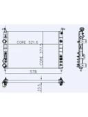MOTOR RADYATOR PALIO 1,2 ALBEA 1,2 / 1,6 KLIMALI (2 SIRA AL+PL SISTEM) / (522X378X23,5) - 1