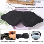 3D Nefes Alabilir Gölgelikli Stereo Burunlu Hepsi Bir Arada Uyku Göz Maskesi - 6