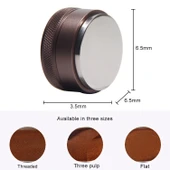 Macaron Paslanmaz Çelik Kahve Tozu Düz Toz Doldurma Cihazı Siyah - 3