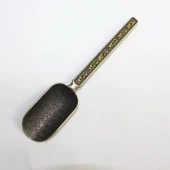 Bakır Çinko Çiçek Desenli Çay Kaşığı Kungfu Çay Seti Aksesuarı Cyan - 1