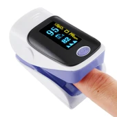 AB 80 Hassas Parmak Nabız Oksimetresi Kan Oksijen Monitörü Mor - 1