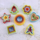 5 Parça Plastik Kurabiye Kalıbı Seti Pentagram Şekilli - 4