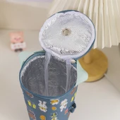 Taşınabilir Sütlü Çay Çantası Isı Koruyucu Eko Dostu Çanta Limon Desenli - 8
