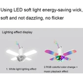 LY002 24W Mini Bluetooth Katlanabilir RGB Müzik Işığı Magic Light - 5