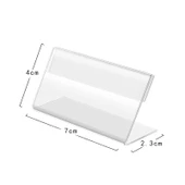 10lu Mini Şeffaf Akrilik Etiket Tutucu Stand - 2
