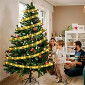10 Metre 100 LED 8 Fonksiyonlu Uzaktan Kumandalı Altın Sıcak Beyaz Bronzing Kurdele Işıklar - 8