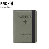 Yeşil RFID Seyahat Pasaport Kart Çantası Elastik Bantlı Koruyucu Kılıf - 1