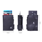 Hırsızlığa Karşı Alüminyum Alaşımlı Mad Horse Mavi Otomatik Açılır RFID Korumalı Kartlık - 3