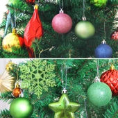 Gül Altın Renkli 3cm Ev Noel Ağacı Süsü Topu 24lü Paket - 3