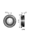 KRANK KASNAGI BRAVO GRANDE PUNTO IDEA PANDA PUN TO STILO 1.4 16V - 1