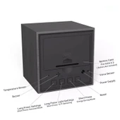 Beyaz Ahşap Modern Dijital LED Masa Saati Ses Kontrollü Termometreli Zamanlayıcı - 3