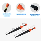Bahçe Ayarlanabilir Otomatik Sulama Cihazı Mikro Püskürtme Damla Sulama 21 cm Turuncu - 4